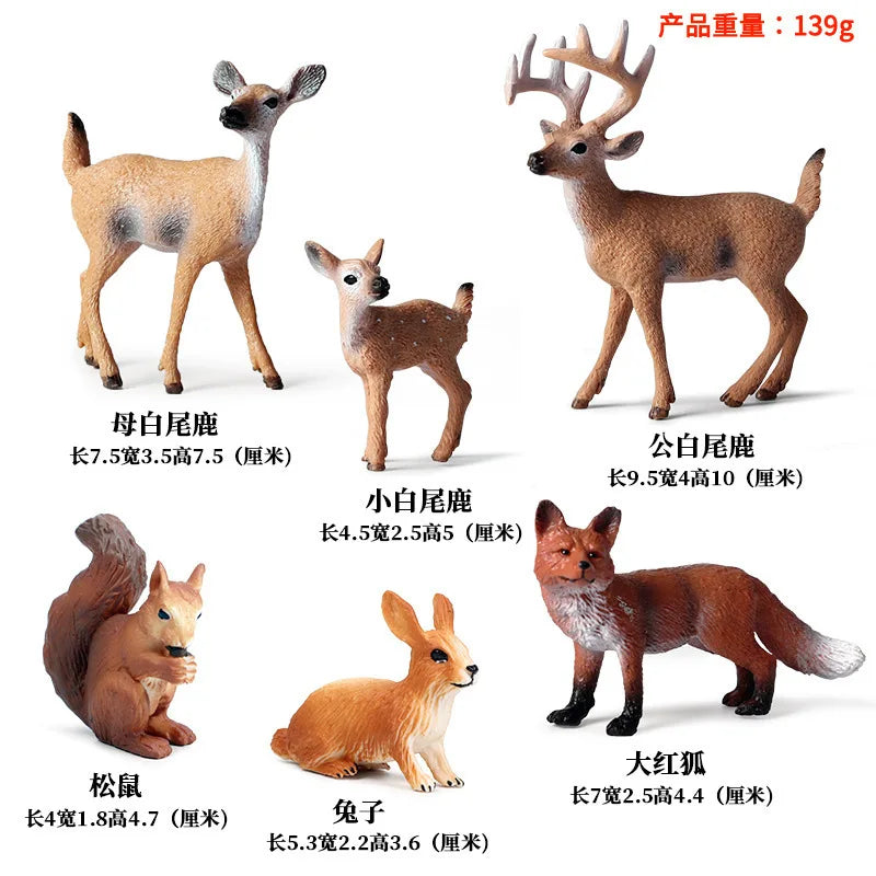 Christmas Children Cognitive Gift Wild Forest Animal Deer Model Simulation Toy