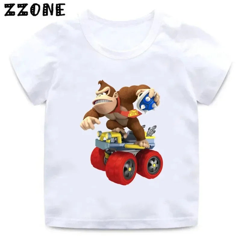 Donkey Kong Country Graphic Cartoon Kids T-Shirts