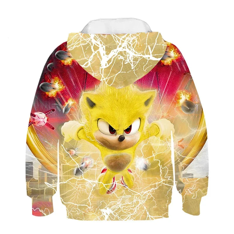 Children's Clothes Sonic Hoodie For Kids Boys and Girls 3D Printing Sweatshirt Loose Long Sleeve Spring Autumn Sonic Pullover