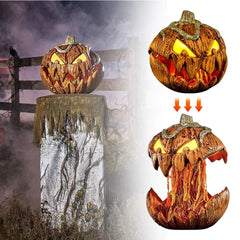 Halloween Gourdo Animatronic, Halloween Rise and Fall Makes a Terrifying Sound Pumpkin Head, Halloween Decor