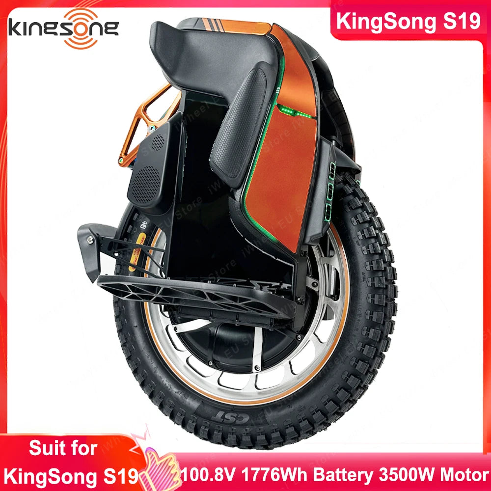 Original KingSong S19 100.8V 1776Wh Electric Unicycle LG50LT Battery 3500W Motor 18*3Inch Tire KS S19 Electric Unicycle