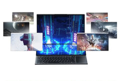 CRELANDER Dual Screen Laptop 16.1 Inch + 14.1 Inch Touchscreen Core i9 10885H Processor Gaming Laptop Business Notebook Computer