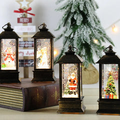 Wind Lights Christmas Style Cartoon Santa Claus/Snowman Model Create Atmosphere Hanging Xmas Lanterns