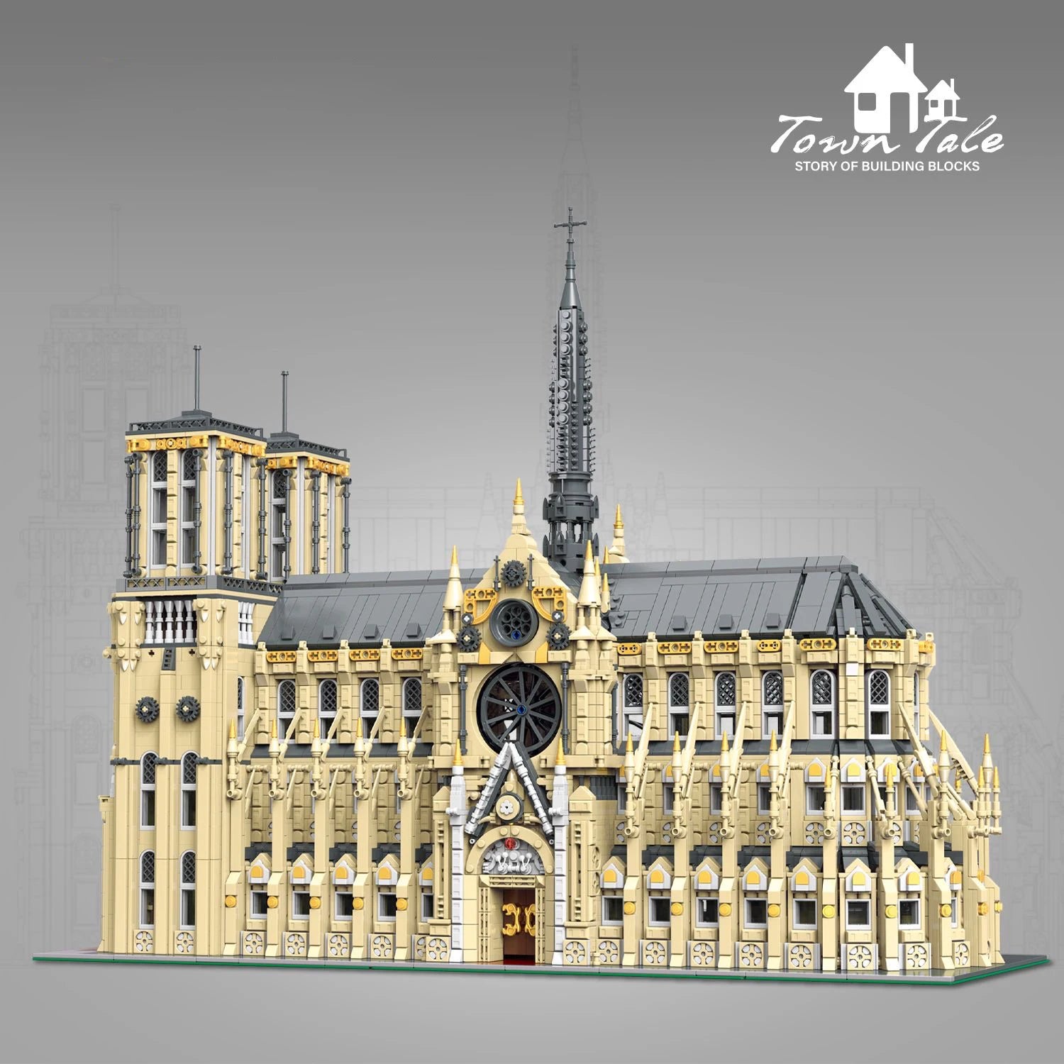 Notre Dame de Paris Building Blocks World Classic Architectural Model MOC Bricks Kits Difficult Assembly Toy