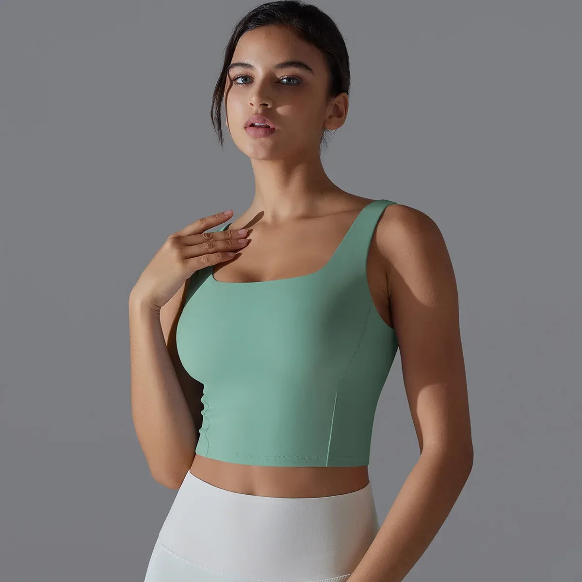 Women Sleeveless Top Yoga Clothes Sports Underwear Workout Gym Crop Tank Push Up Bra