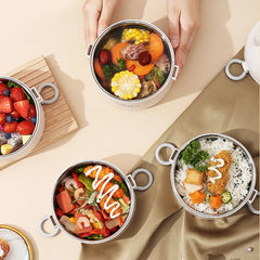 Stainless Steel Vacuum Thermal Lunch Box Insulated Lunch Bag Food Warmer Soup Cup Thermos Containers Lunch Box for Kids Tupper