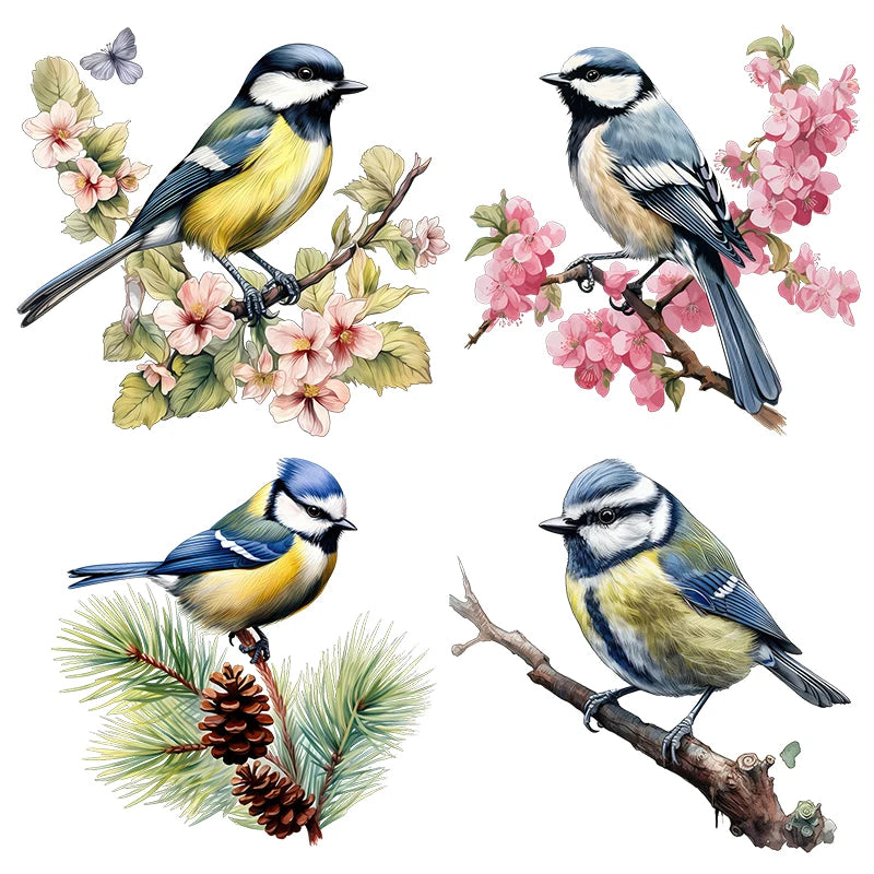 Three Ratels QN23 lovely Paridae Art Wall Sticker for home decoration Car Sticker