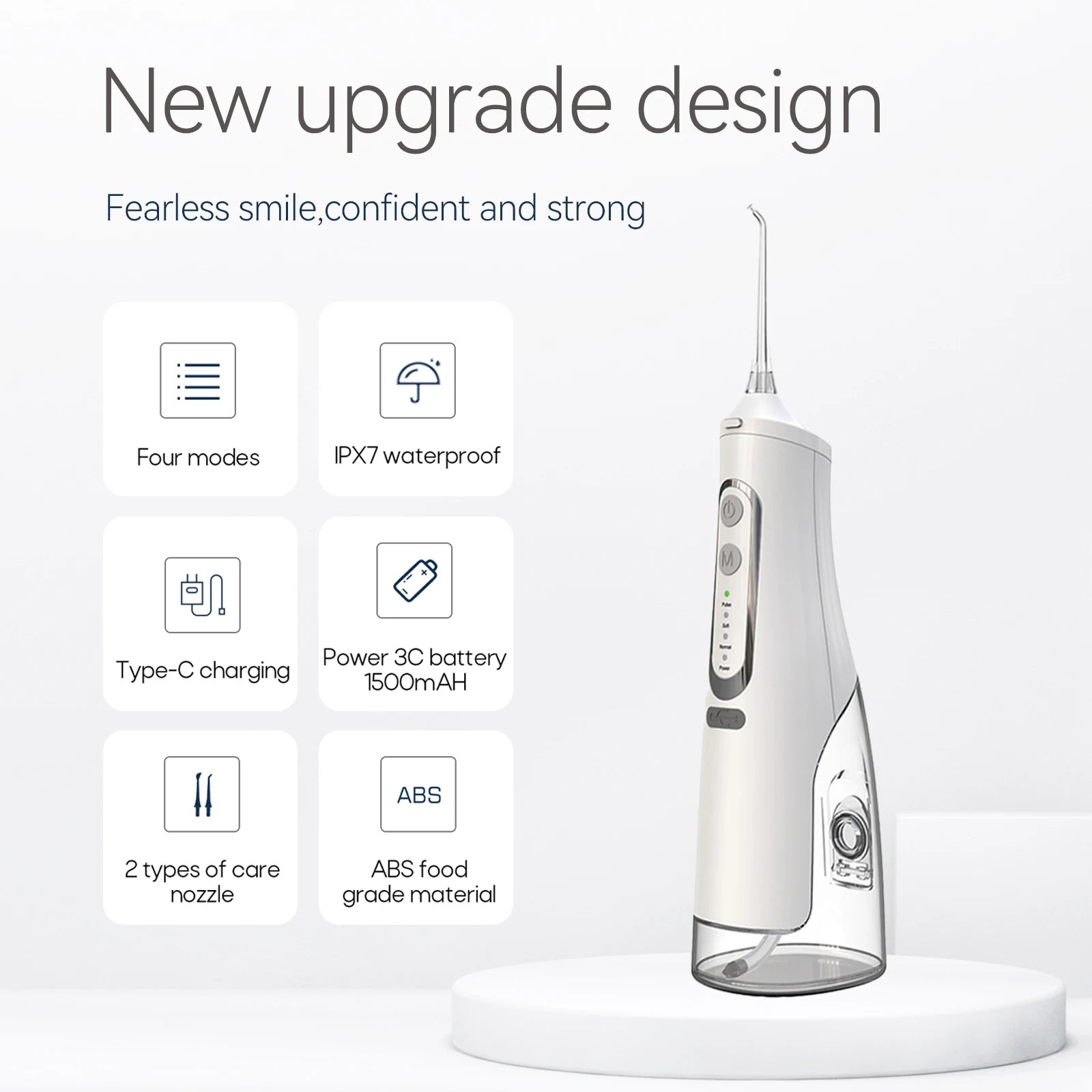 Oral Irrigator USB Rechargeable Water Flosser Portable Dental Water Jet