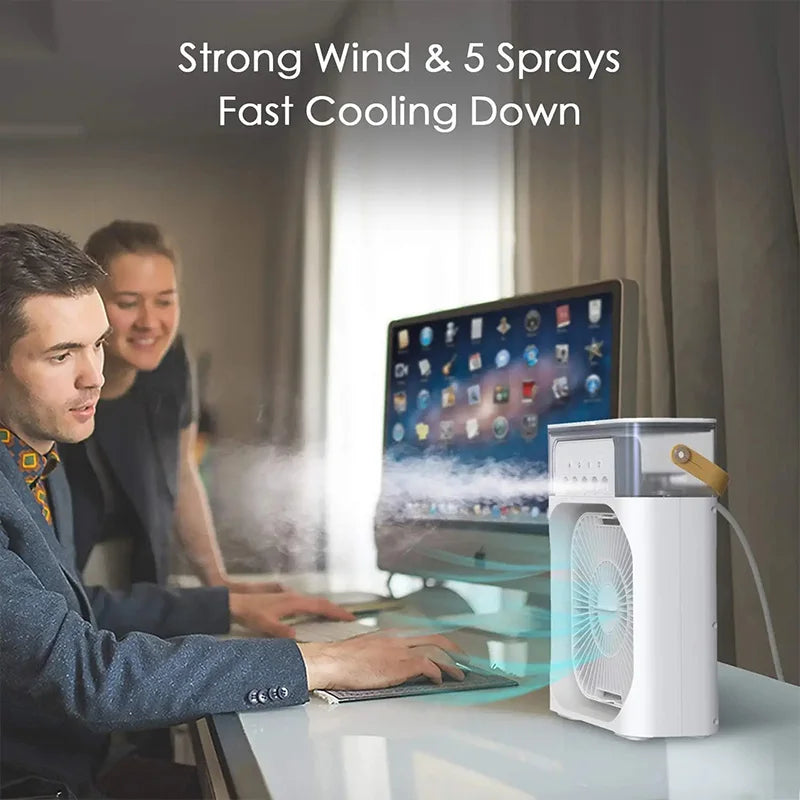 Air Conditioner Air Cooler Water Cooling Spray Fan USB Desktop Humidification Fan Mini Air Cooling Fan
