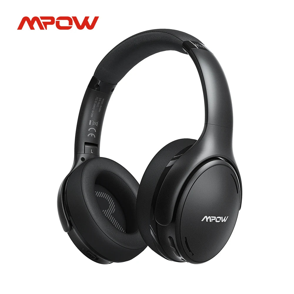 Mpow H19 IPO Bluetooth 5.0 Active Noise Cancelling Headphones Lightweight Wireless Headset CVC 8.0 Mic 30hrs Playing Fast Charge