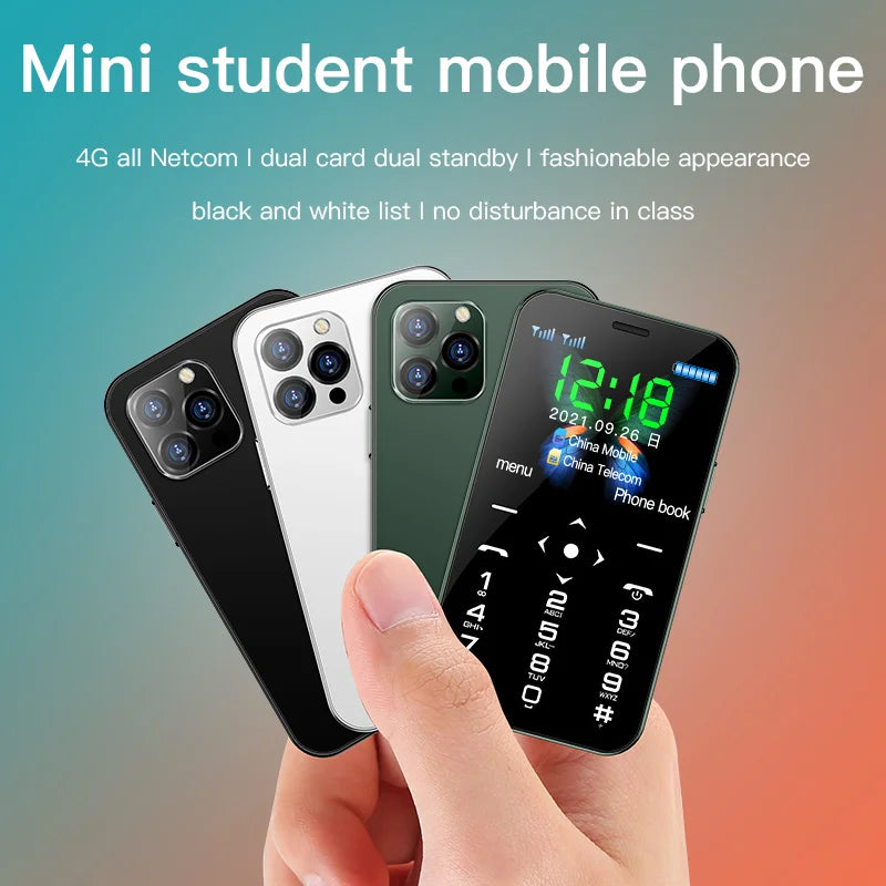 SOYES D13 Original Mobile Phone Dual SIM 4G LTE Mini Cellphone Student 900mAh Type-C SOS Small Mobile Phone