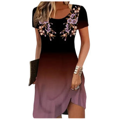 Short Sleeve Summer Dresses Fashion Women's Plus Size Clothing New Women's Dresses