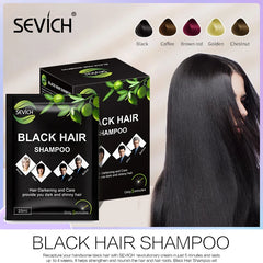 Sevich 10 pcs/lot Black Hair Shampoo 5 Minutes Faster Dye Hair