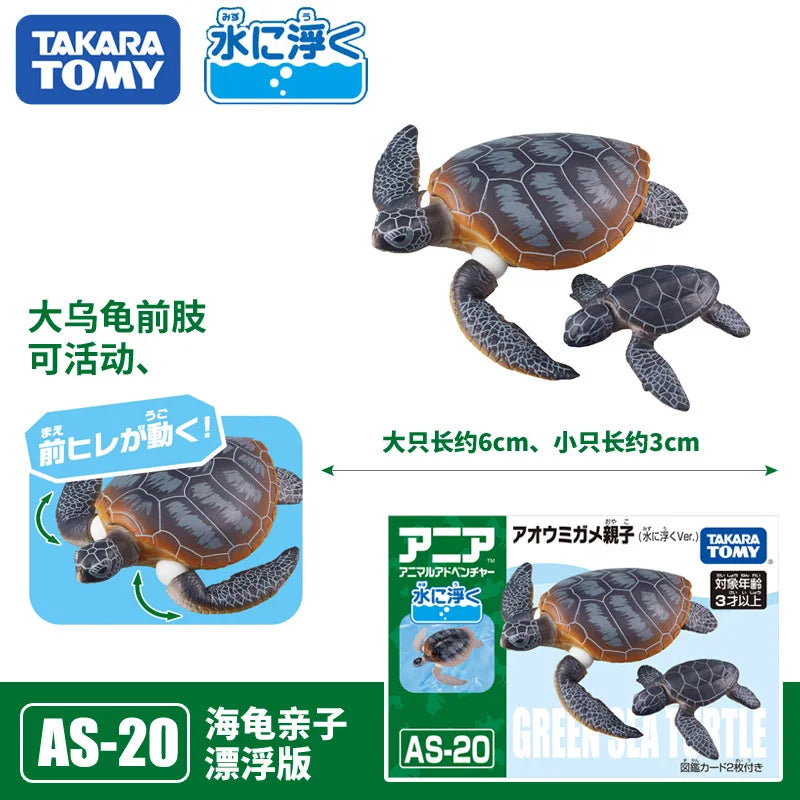 Original Takara Tomy Tomica Simulation Wild Animal Tiger Crocodile Elephant Lion Panda Orangutan Model For Children Toy Gift