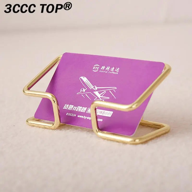 1PCS Metal Business Card Holder Desk Bracket Cards Display Holders School Office Organizer Accessories