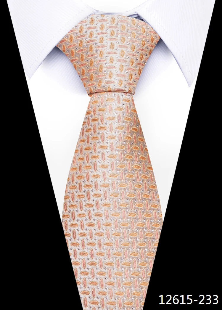 Woven Handmade Silk Tie Fit Wedding Gravatas Male Ivory Clothing Accessories