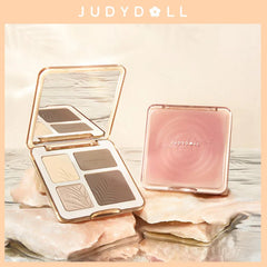 Judydoll Facial Highlighter Makeup Palette Face Lasting Glow Brighten Contour Shimmer Matte Powder