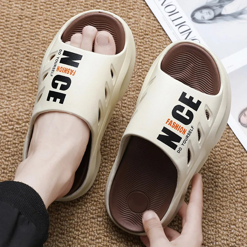 Summer Men Slippers Fashion Platform Sandals Outdoor Garden Shoes Beach Slippers