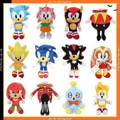 Sonic Peluches Toy Cartoon Hedgehog Amy Rose Knuckle Tail Soft Stuffed Doll Child Birthday Sonic Toys