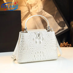 Luxury Fashion Crocodile Pattern Women's Bag  New Genuine Leather High-Grade Lady Handbags