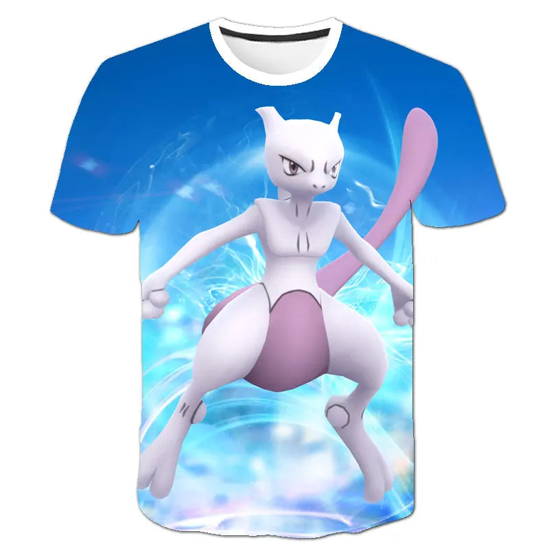 Children T-shirts Kids Tops Pokemon T Shirt Boys Short Sleeve Pikachu Tshirt Girls Clothes Tees Summer Casual Wear Girl T-shirt