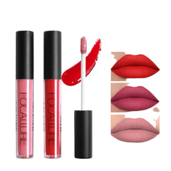 Matte Liquid Lipstick Long-lasting Waterproof Lip Gloss 10 Colors Lip Glaze Non-Stick