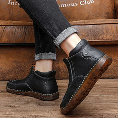 Autumn Winter Elegant Chelsea Boots Leather Men Shoes