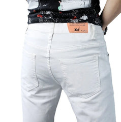 Men's Fashion Brand Elastic Slim Fit Denim Long Pants