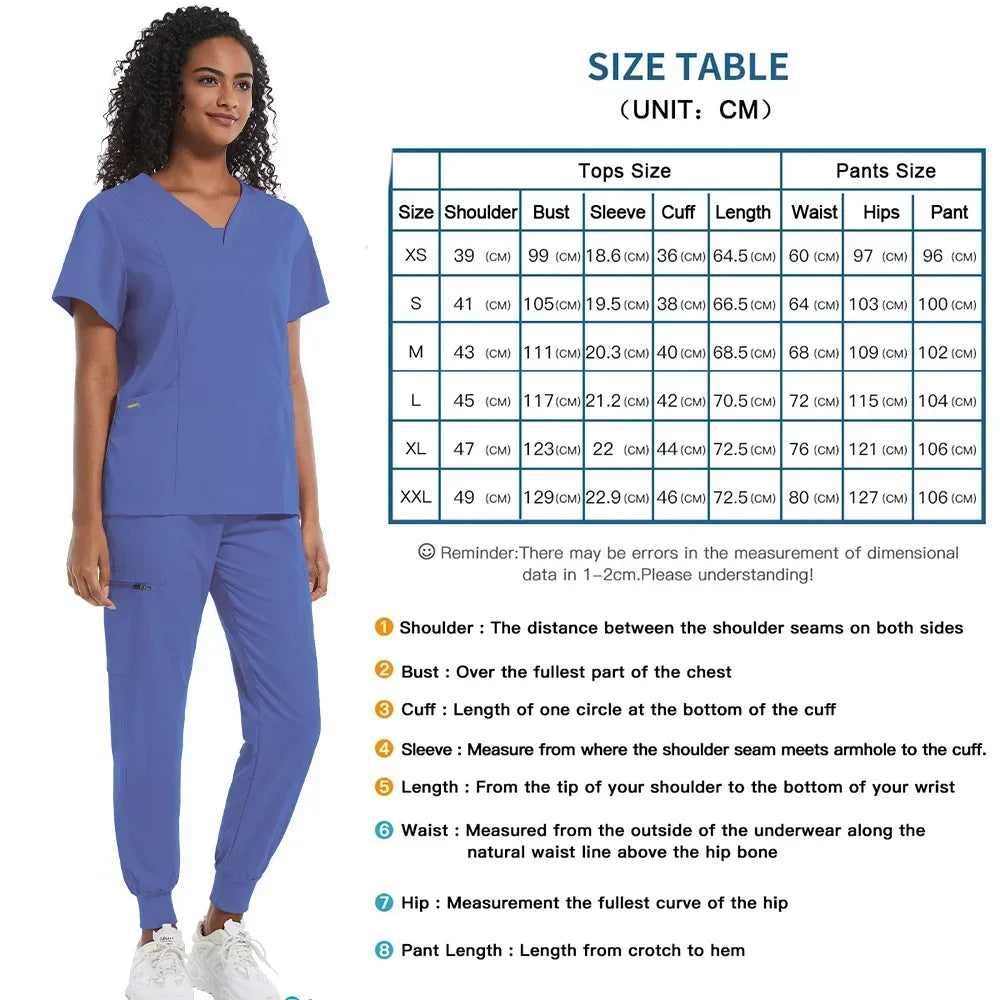 Medical Scrubs Uniform Women Nurse Scrub Set