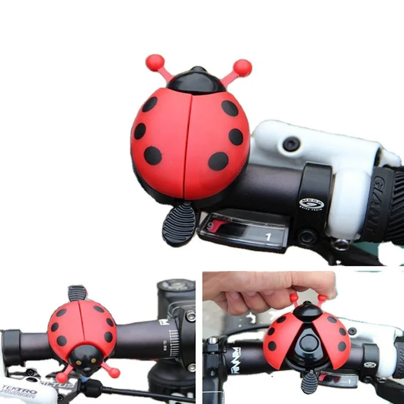 Bicycle Bell Cartoon Beetle Ladybug Cycling Bell for Lovely Kids Bike Ride Horn Alarm