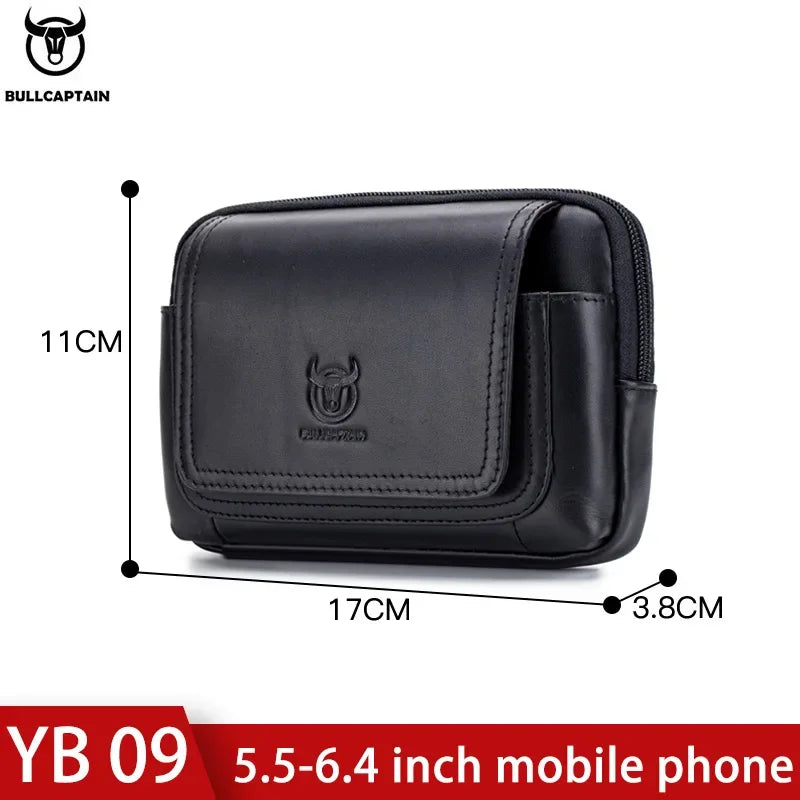 MEN'S Leather BELT WAIST Bag Military Fanny PACK Molle Small Money Phone WAIST PACK Bum Pouch PURSE