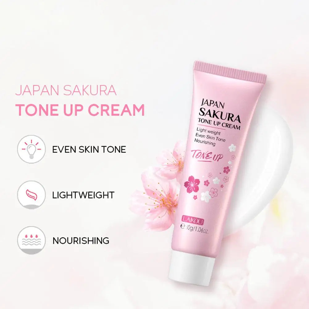 LAIKOU Japan Sakura Essence Cream Cherry Blossom Facial Cream Moisturizing Shrink Pores Cosmetics Collagen