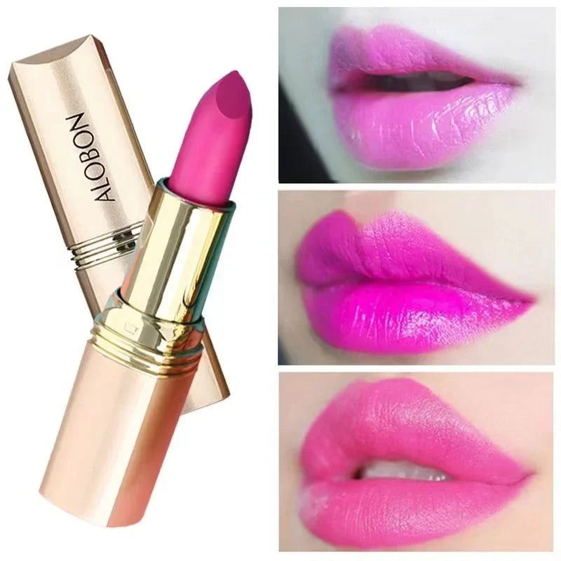 Lipstick Waterproof Matte 24 Hours Long Lasting Non-Stick Cup Red Rose Lip Tint