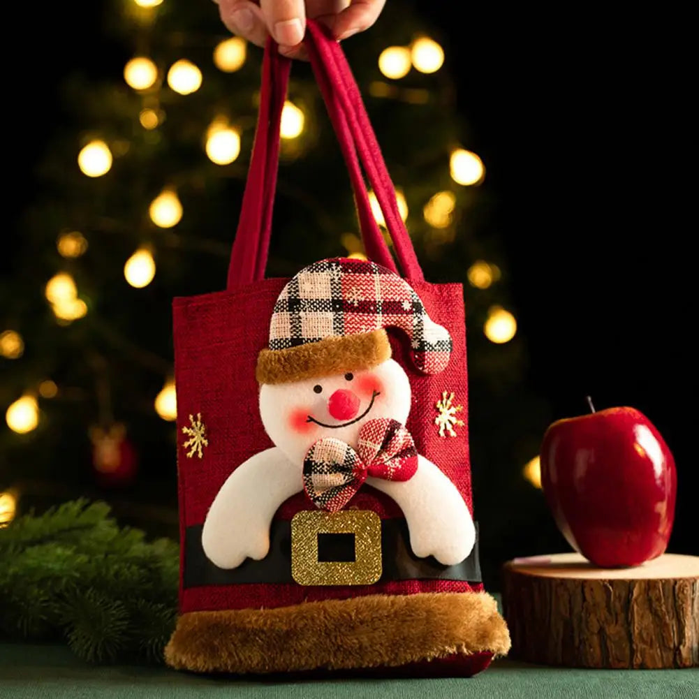 Christmas Gift Bag 3D Santa Claus Snowman Deer Candy Bag