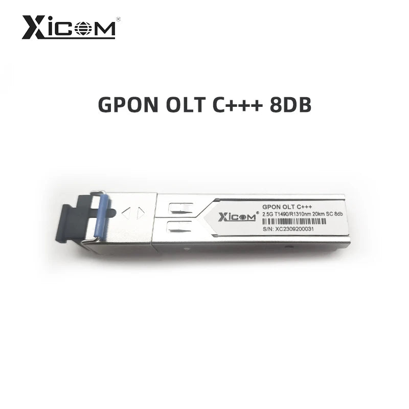 2.5Gbps/1.25Gbps SFP Mpdule GPON OLT C+++ 7/8/9dBm SC UPC Optical PON Module 1490/1310nm Max Distance 20kmTransceiver Module