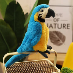 Cartoon Lifelike Parrot Plush Toys Stuffed Macaw Wild Animal Dolls Room Bookshelf Decoration for Kids Boys Birthday Xmas Gifts