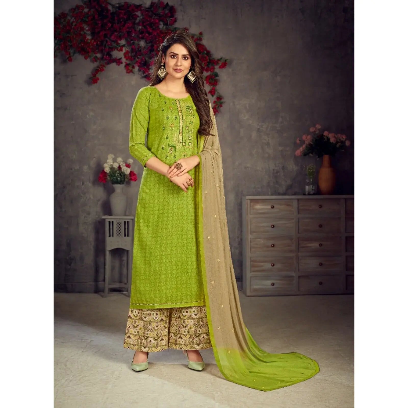 New Pakistani Indian Wedding Wear Salwar Kameez Dress Designer Palazzo Pant Suit