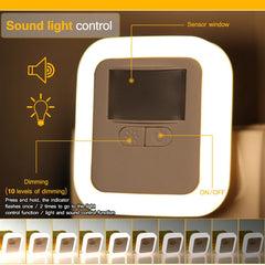 LED Night Light Motion Sound Sensor Lights Bedroom Decor Lamp