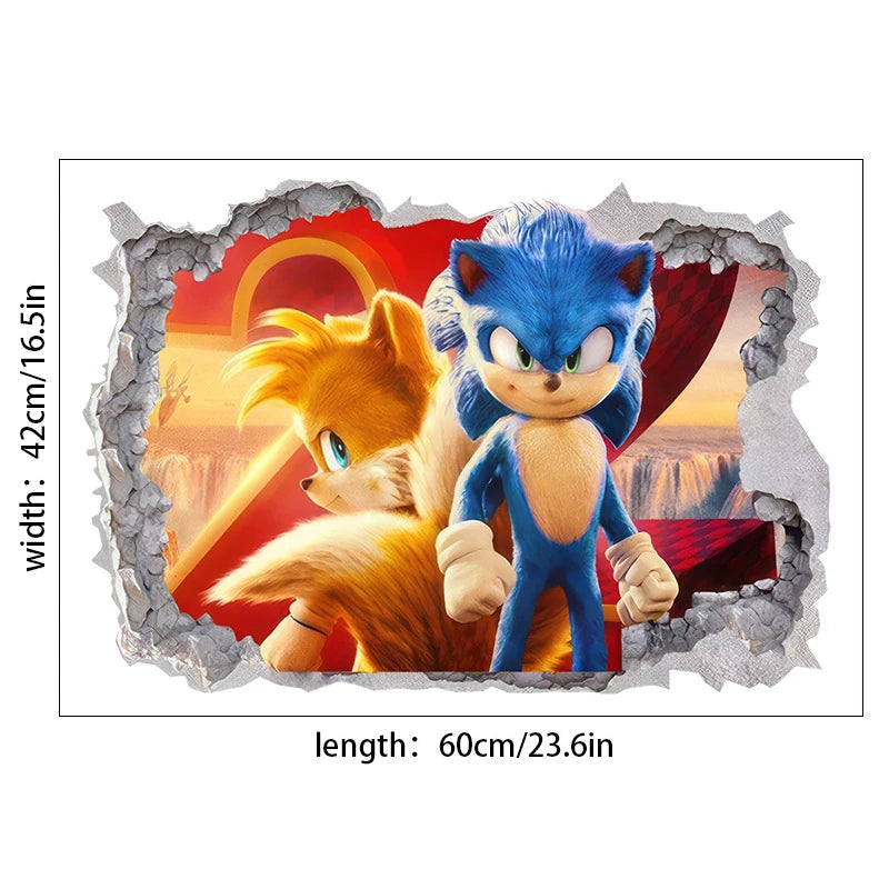 Sonic The Hedgehog Children Room Decoration Stickers Cartoon Anime Character