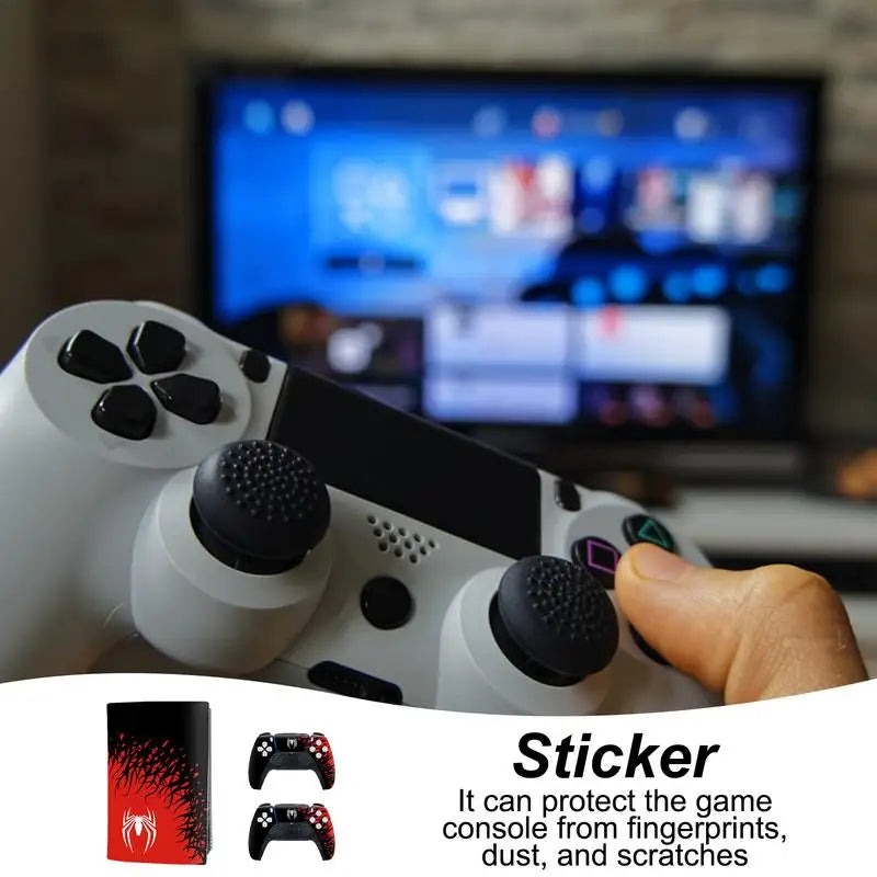 Spider Game Console Skin For Playstation 5 Sticker For Ps5 Digital Game Console Anti-Scratch Accessories For Playstation Slim