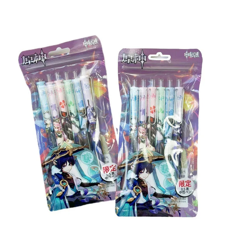 Cute Game Genshin Impact 0.5mm Gel Pens Stationery