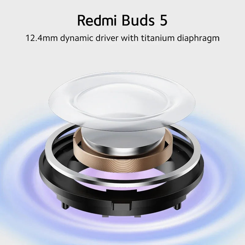 Xiaomi Redmi Buds 5 Global Version AI Noise Reduction for Calls Up to 40 Hours Long Battery Life TWS Earbuds