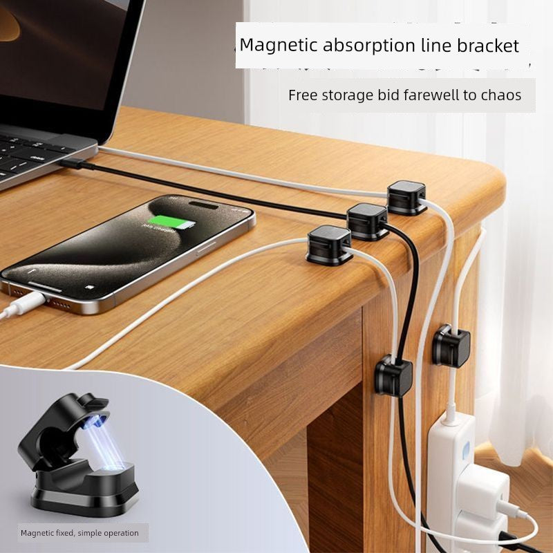 Magnetic Wall Storage Desk Bedside Cord Manager