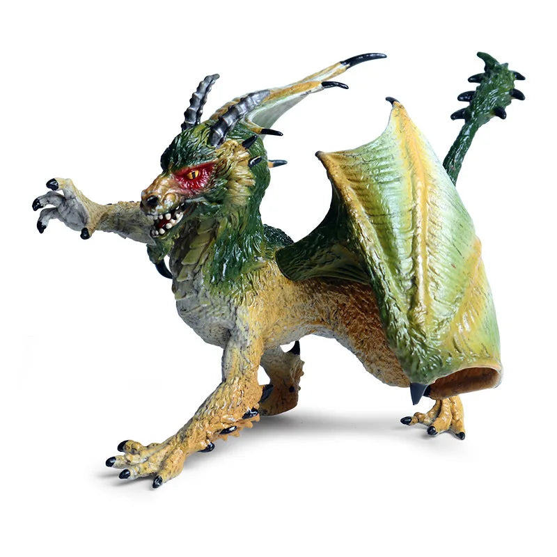 Children solid toy dinosaur model plastic model ornaments ancient mythical animal warcraft dragon wild dragon fire dragon