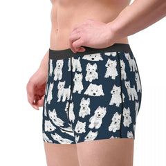 Boxer Westie Shorts Panties Briefs Men's Underwear West Highland Terrier Dog Cute Puppy Soft Underpants