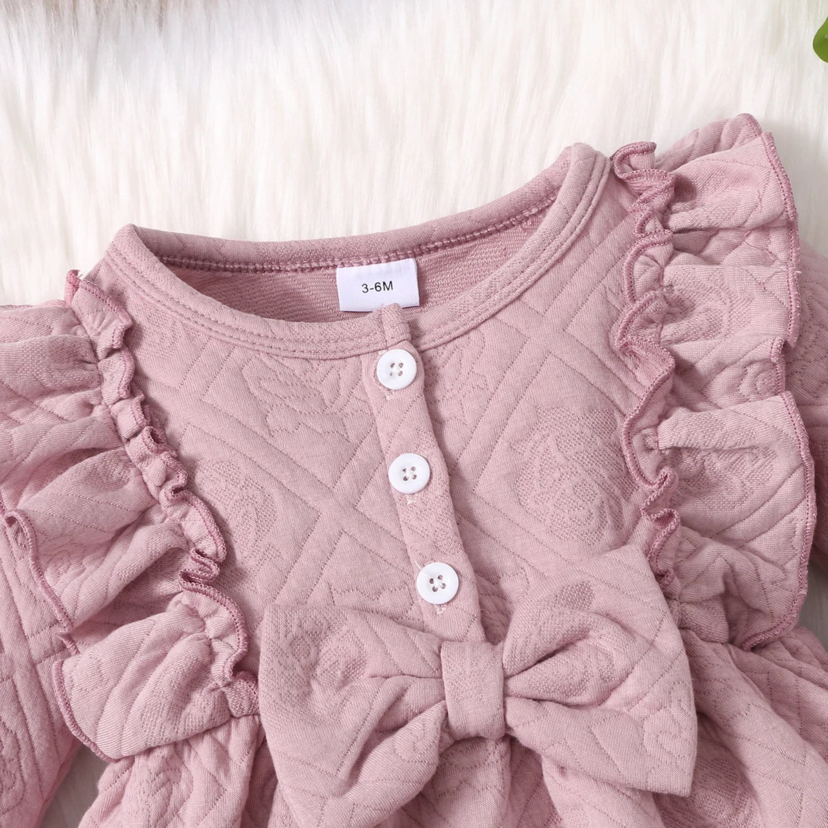 NEW Solid Color Baby Dress Girl for New Born 3 to 12 months Long Sleeve Baby Girl Clothes
