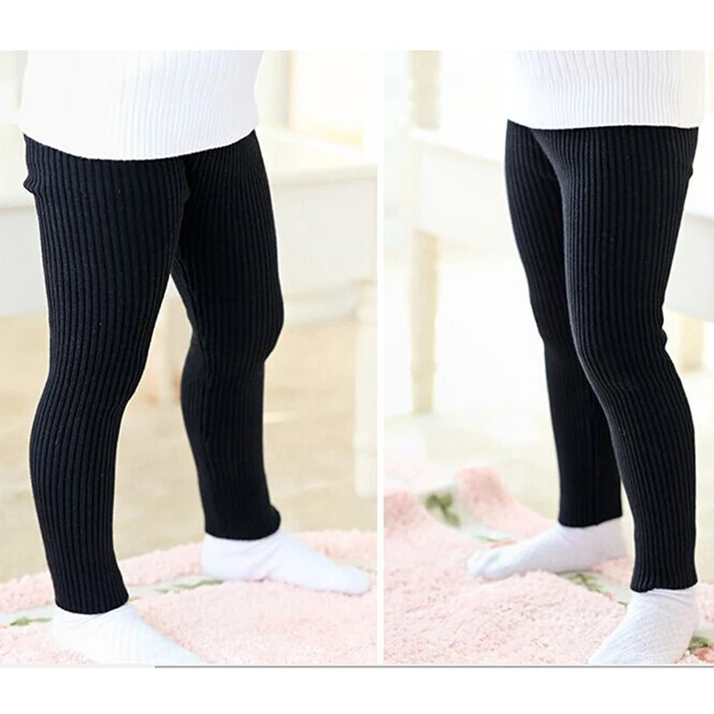 Spring Autumn Threaded Pants 3-8 Years Girls Leggings