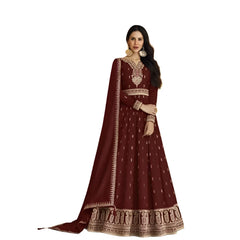 Unique Designer Reception Party Wear Stitched Heavy Anarkali Long Flared Gowns