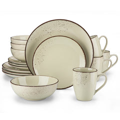 Stoneware Ceramic Dinnerware Set with Dinner Plate,Dessert Plate,800ml Bowl, Mug Tableware Set