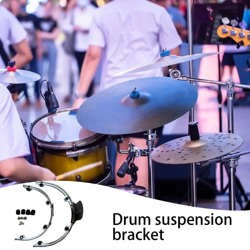 Drum Suspensions Bracket Stainless Steel Hoop Suspensions Mount For Drum Drum Mount Bracket Portable Four-Hole Design For Jazz